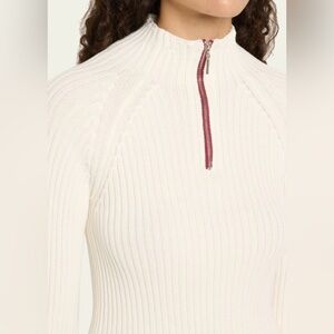 Still Here Andy Ribbed Half Zip Sweater